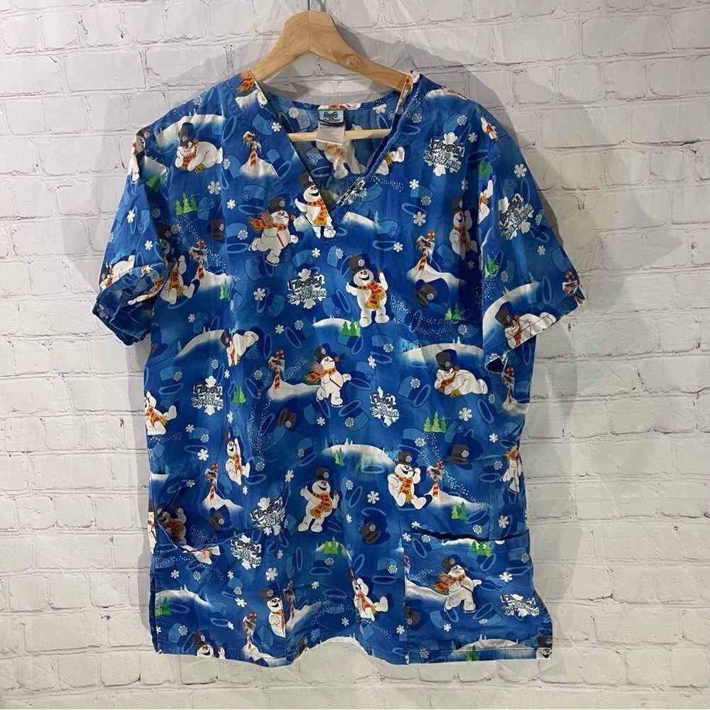 Frosty the Snowman scrub top